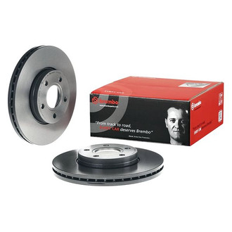 Brembo® - UV Coated Series Plain Vented Front Brake Rotor