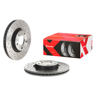 Brembo® - Premium Xtra Cross Drilled UV Coated Brake Rotor