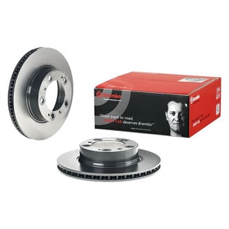 Brembo® - UV Coated Series Plain Vented Front Driver Side Brake Rotor