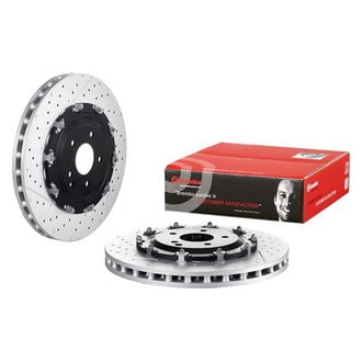 Brembo® - OE Replacement Drilled and Slotted Vented Front Brake Rotor
