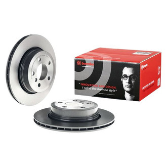 Brembo® - UV Coated Series Plain Vented Rear Brake Rotor