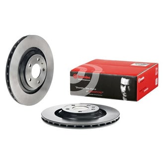 Brembo® - UV Coated Plain Vented Rear Brake Rotor