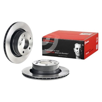 Brembo® - UV Coated Series Plain Vented Rear Brake Rotor