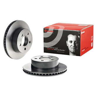 Brembo® - UV Coated Series Plain Vented Front Brake Rotor