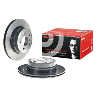Brembo® - UV Coated Series Plain Vented Rear Brake Rotor