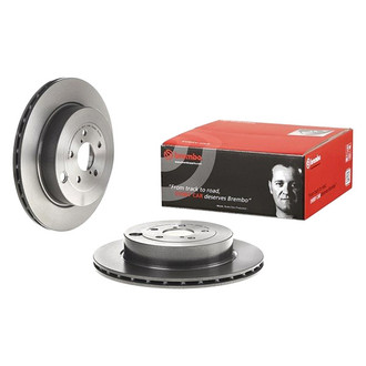 Brembo® - UV Coated Plain Vented Rear Brake Rotor