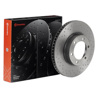 Brembo® - Premium Xtra Cross Drilled UV Coated Brake Rotor