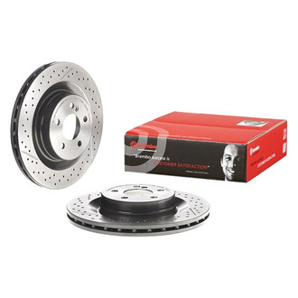 Brembo® - UV Coated Series Drilled and Slotted Vented Rear Brake Rotor