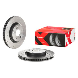Brembo® - Premium Xtra Cross Drilled UV Coated Brake Rotor