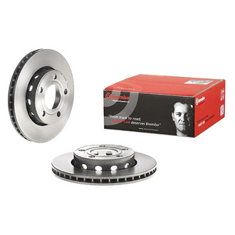 Brembo® - UV Coated Series Plain Vented Rear Brake Rotor