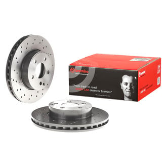 Brembo® - UV Coated Series Drilled Vented Front Brake Rotor