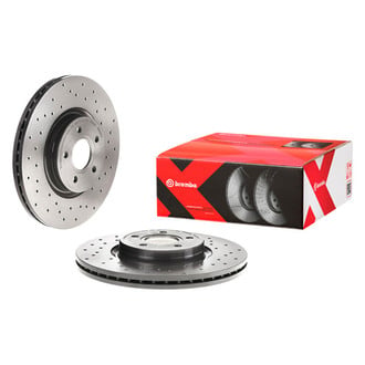 Brembo® - Premium Xtra Cross Drilled UV Coated Brake Rotor