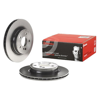 Brembo® - UV Coated Series Plain Vented Rear Brake Rotor