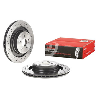 Brembo® - UV Coated Series Drilled and Slotted Vented Rear Brake Rotor