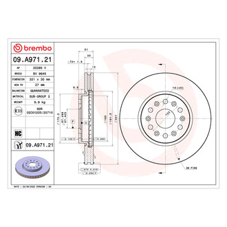 Brembo® - UV Coated Series Plain Brake Rotor