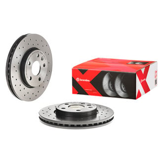 Brembo® - Premium Xtra Cross Drilled UV Coated Brake Rotor