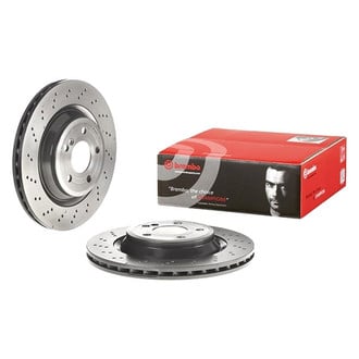 Brembo® - UV Coated Series Drilled Vented Rear Brake Rotor