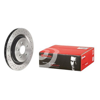 Brembo® - UV Coated Series Drilled and Slotted Vented Rear Brake Rotor