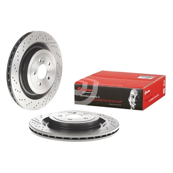Brembo® - UV Coated Series Drilled and Slotted 1-Piece Rear Brake Rotor