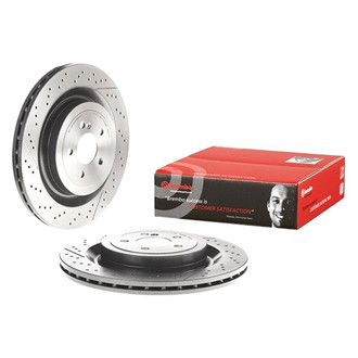 Brembo® - UV Coated Series Drilled and Slotted Vented Rear Brake Rotor