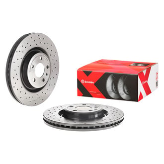Brembo® - Premium Xtra Cross Drilled UV Coated Brake Rotor