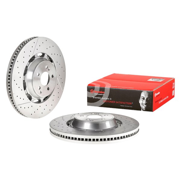 Brembo® - OE Replacement Drilled and Slotted 1-Piece Front Brake Rotor