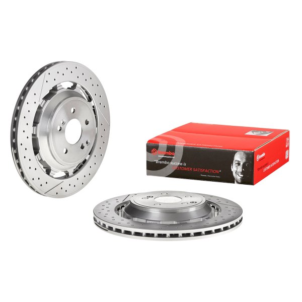 Brembo® - OE Replacement Drilled and Slotted 1-Piece Rear Brake Rotor