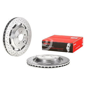 Brembo® - OE Replacement Drilled and Slotted Vented Rear Brake Rotor