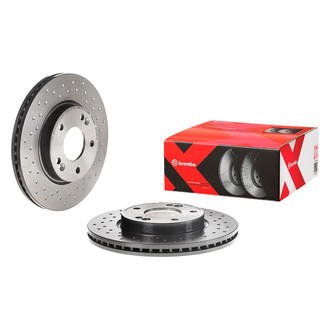 Brembo® - Premium Xtra Cross Drilled UV Coated Brake Rotor