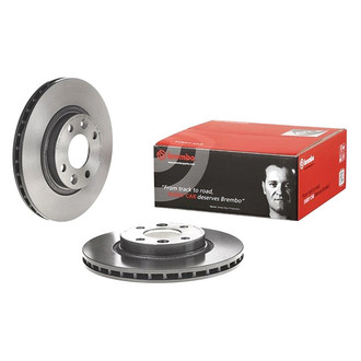Brembo® - UV Coated Plain Vented Front Brake Rotor
