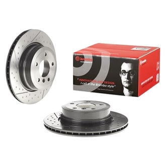 Brembo® - UV Coated Series Drilled and Slotted Vented Rear Brake Rotor