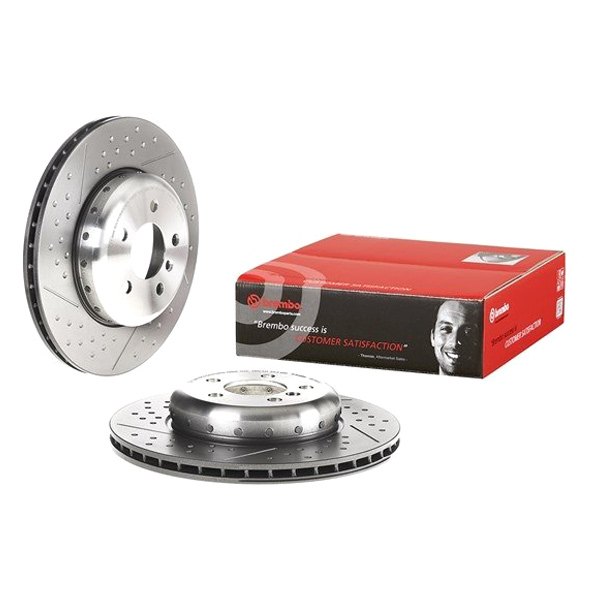 Brembo® - OE Replacement Drilled and Slotted 1-Piece Rear Brake Rotor