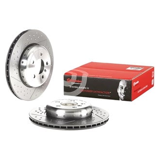 Brembo® - OE Replacement Drilled and Slotted Vented Rear Brake Rotor