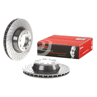 Brembo® - UV Coated Series Drilled Vented Rear Passenger Side Brake Rotor