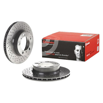 Brembo® - UV Coated Series Drilled Vented Front Driver Side Brake Rotor
