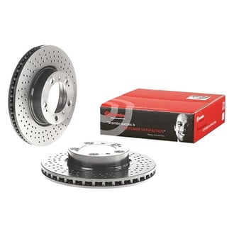Brembo® - UV Coated Series Drilled Vented Front Passenger Side Brake Rotor