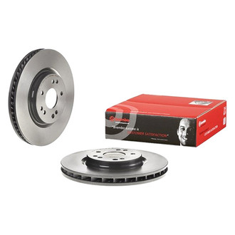 Brembo® - UV Coated Series Plain Vented Front Driver Side Brake Rotor