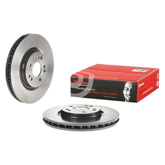 Brembo® - UV Coated Plain Vented Front Passenger Side Brake Rotor