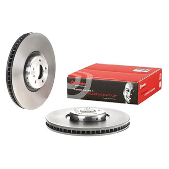 Brembo® - UV Coated Series Plain Vented Front Passenger Side Brake Rotor