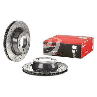 Brembo® - UV Coated Series Drilled Vented Rear Driver Side Brake Rotor