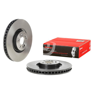 Brembo® - UV Coated Plain Vented Front Driver Side Brake Rotor