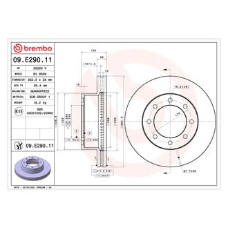 Brembo® - OE Replacement Vented Front Brake Rotor
