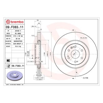 Brembo® - OE Replacement Vented Front Brake Rotor