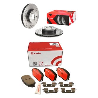 Brembo® - Premium Xtra Cross Drilled UV Coated Brake Rotor Kit