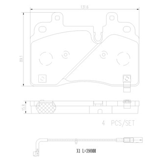 Brembo® - Premium Low-Met OE Equivalent Brake Pads