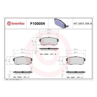 Brembo® - Premium Ceramic Rear Disc Brake Pads