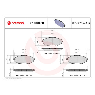 Brembo® - Premium Ceramic Front Disc Brake Pads