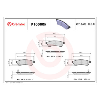 Brembo® - Premium Ceramic Rear Disc Brake Pads
