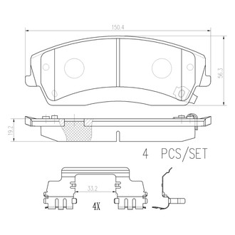 Brembo® - Premium Ceramic Disc Brake Pads