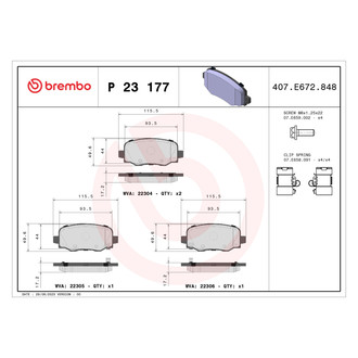 Brembo® - Premium Low-Met OE Equivalent Brake Pads